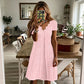 ✨ Alegerea de Top - Rochie cu Decolteu în V și Broderii cu Margini Scallop – Ușoară și Romantică pentru Petreceri în Grădină sau Brunch 🌿