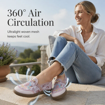 ✨ OFERTĂ LIMITATĂ ÎN TIMP | Mocasin textil respirabil și confortabil, model casual feminin