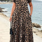 ✨ Rochie lungă cu imprimeu leopard, mâneci scurte și buzunare, 2 Culori, Mărimi S-5XL