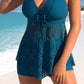 ✨ REDUCERE 49% | Costum de baie femei cu decolteu în V și dantelă, stil elegant de plajă