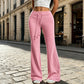 ✨👖 Pantaloni Flare cu Talie Înaltă & Șnur – Confortabili, Feminini, Siluetă Zveltă, pentru Doamne Elegante, 10 Culori, Mărimi S-2XL