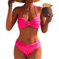 👙✨ Bikini Set 2 Piese Bandeau cu Detalii Împletite & Talie Înaltă – Sexy, Modelează Silueta, pentru Doamne Rafinate, 3 Culori, Mărimi S-XL 🌊🌟