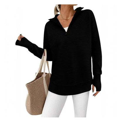 Dam Quarter-Zip Pullover Tröja
