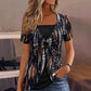 ✨ Bluză Faux Două Piese cu Print Leopard & Inel O-Ring – Trendy, Feminină, pentru Doamne Elegante, 6 Culori, Mărimi S-4XL