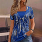 ✨ Bluză Faux Două Piese cu Print Leopard & Inel O-Ring – Trendy, Feminină, pentru Doamne Elegante, 6 Culori, Mărimi S-4XL
