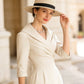 👗 Rochia elegantă cu guler răsfrânt și buzunare