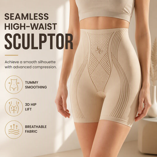 🌸 REDUCERE 49% ACUM! 🌸 Chiloți pentru femei, fără cusături, talie înaltă, cu control al abdomenului