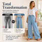 Ofertă limitată-Pantaloni casual pentru femei, cu talie elastică și picior larg