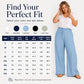 Ofertă limitată-Pantaloni casual pentru femei, cu talie elastică și picior larg