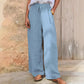 Ofertă limitată-Pantaloni casual pentru femei, cu talie elastică și picior larg