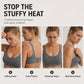 Sutien Sport Damă Push‑Up cu Plasă Transparentă, Confortabil pentru Antrenamente