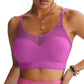Sutien Sport Damă Push‑Up cu Plasă Transparentă, Confortabil pentru Antrenamente