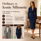 Rochie-blazer elegantă pentru femei, asimetrică, cu un singur nasture
