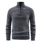 🔥❤️ Pulover Bărbătesc din Polar, Guler Drept cu Fermoar Jumătate, Călduros și Rezistent — Negru, Gri, Roșu — M-4XL ✨