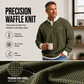 Hanorac Casual pentru Bărbați cu Fermoar Sfert și Textură Waffle