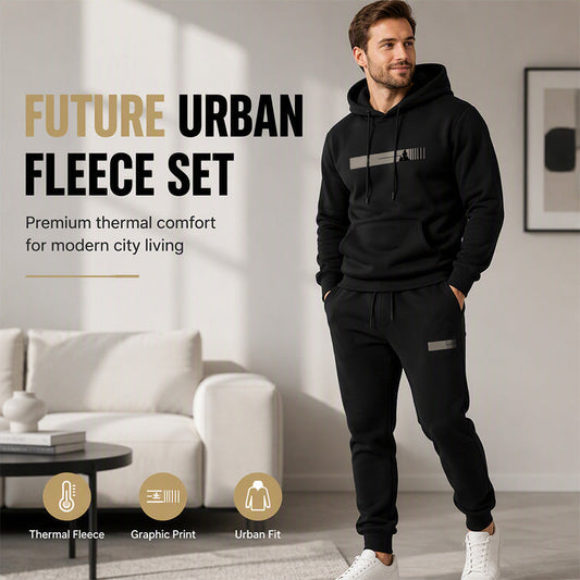 ✨Set de 2 piese: hanorac cu glugă și pantaloni de trening pentru bărbați