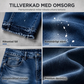 Jeans för män i urban streetstyle med färgstänk och sliten look