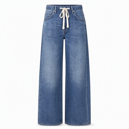 Damjeans med passform som är ledig och lös, vida ben