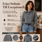 Damstickad tröja i falsk 2-delad design med denimgrage