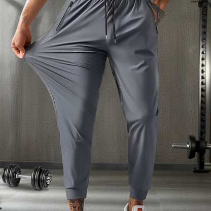 🏃 45% RABATT NU! 💨 Herr Snabbtorkande Sportbyxor – Andningsbara, 4-vägss Stretch & Dragkedjefickor ✨