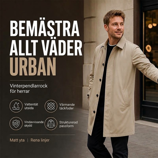 Vattentätskande vadderad trenchcoat för män🌬️😍