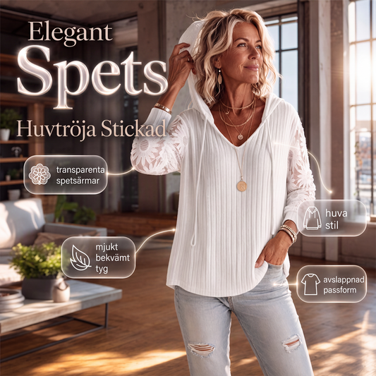 🔥Elegant spetsluva tröja stickad😍🌟