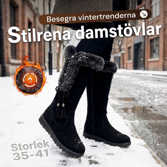 💰 Halva priset! Varma halkfria slitstarka damstövlar med mittskaft