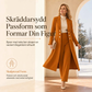 Kvinnlig elegant höst-outfit i två delar med retro långärmad kavaj och enkla byxor