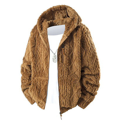 🎉 Nyhet! 🧥 Varm huvad fleecejacka med dragkedja – mjuk, rymlig passform, perfekt för höst och vinter. ✨