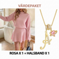 ✨💓Kvinnors mock neck stickad A-linje mini kjol