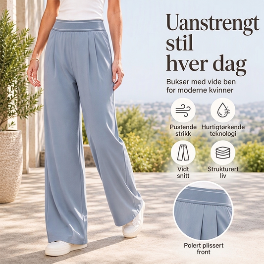 👖Vidbyxor för damer med hög midja och vida ben🌬️💧
