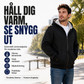 Varm vinterjacka med huva för män