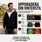 Varm vinterjacka med huva för män
