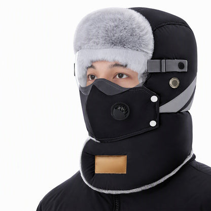 Vindvinterisolerad trappjaktmössa med integrerad ansiktsmask