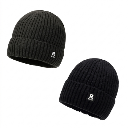🎁Köp 1 få 1📢Ribbstickad Mössa Herr – Varm Beanie med Djup Passform