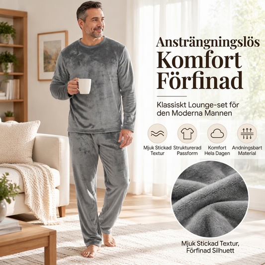🛌 Mysigt termiskt velourpyjamasset för herr – mjukt, varmt och bekvämt, perfekt för kalla nätter! ✨