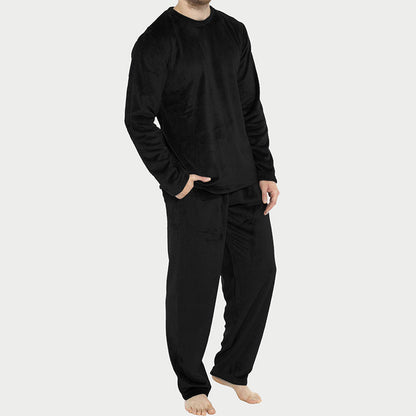 🛌 Mysigt termiskt velourpyjamasset för herr – mjukt, varmt och bekvämt, perfekt för kalla nätter! ✨