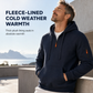 Mäns tungt fleecefodrat sweatshirt med huva lös passform casual arbetskläder för höst och vinter