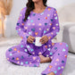 ✨Nyhet! Pyjamas-set för damer med hjärtmönster och långa ärmar