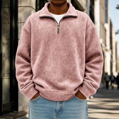 Herr Casual Quarter-Zip Sweatshirt
