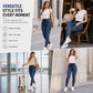 Damens Jeggings med hög midja, elastisk dragsko, cargo, smala jeans
