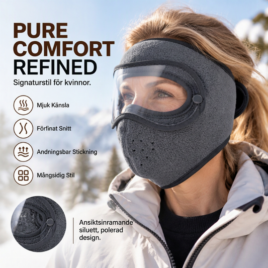 ❄️ Vintervindtät varm ansiktsmask med HD-skyddsglasögon – skyddar mot kyla och vind, perfekt för skidåkning och utomhus! 🥽✨