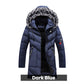 Great Gift - Men's Warm Hooded Long Jacket for Cold Weather