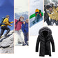 Great Gift - Men's Warm Hooded Long Jacket for Cold Weather