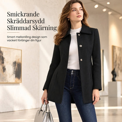 😍Kvinnor Elegant medellång rutig trenchcoat Mångsidig höst vinter❤️