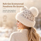 Kvinnor Vintage Leopard Print Plysch Björn Öron Mongolisk Mössa Tjock Varm Vinter Öronlapp Beanie