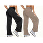 Högmidjade vida yogabyxor för kvinnor