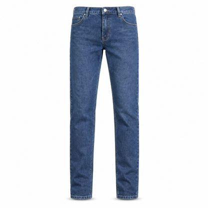 Stretchiga slim-fit jeans för män, avslappnade jeansbyxor med midjeresning