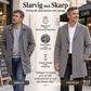 Klassisk enkelbröstad trenchcoat för herrar