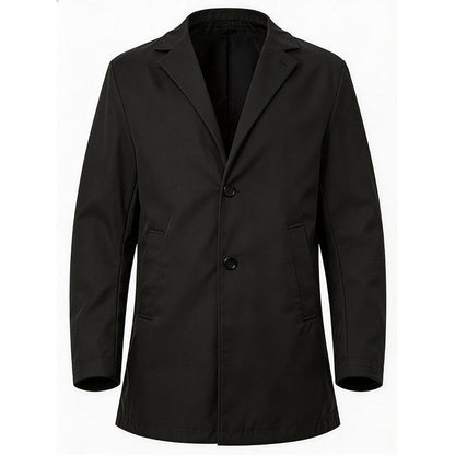 Klassisk enkelbröstad trenchcoat för herrar